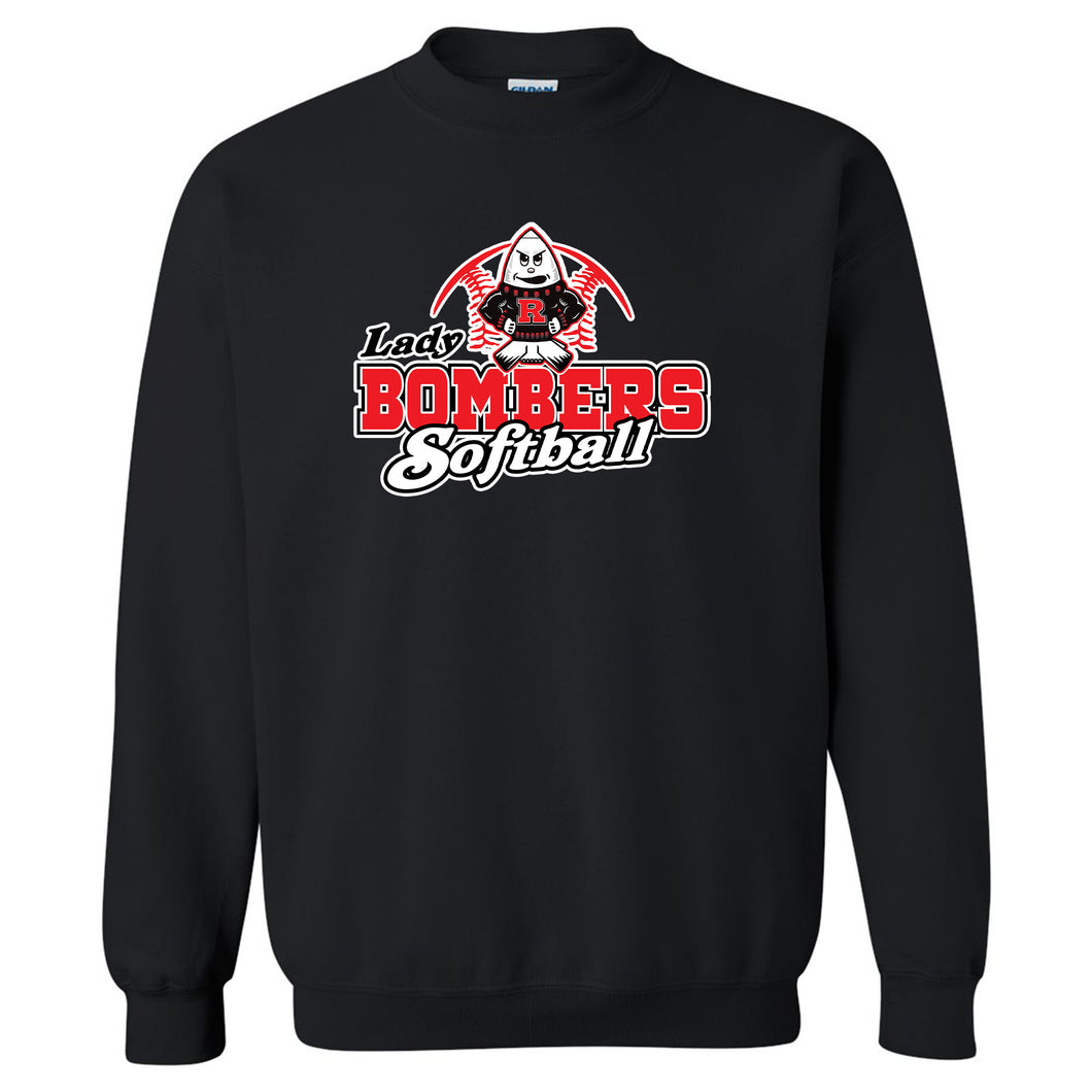 Lady Bomber Softball Crewneck Sweatshirt