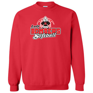 Lady Bomber Softball Crewneck Sweatshirt